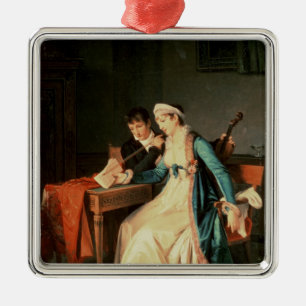 The Music Lesson, 1790 Metal Ornament
