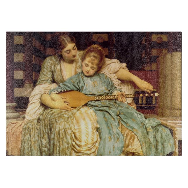 The Music Lesson by Frederic Leighton Cutting Board (Front)