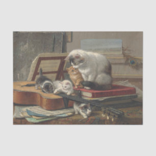 The Music Lesson by Henriette Ronner-Knip Tissue Paper