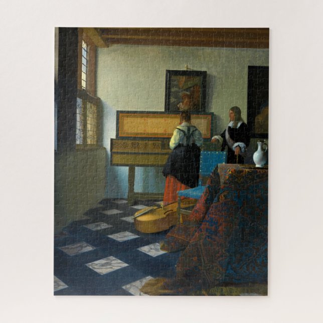 The Music Lesson by Johannes Vermeer Jigsaw Puzzle (Vertical)