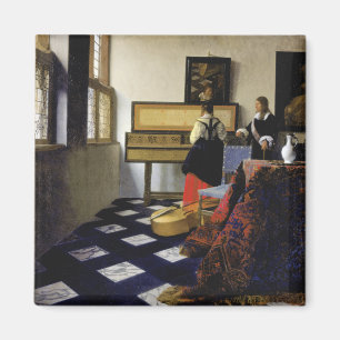 The Music Lesson by Johannes Vermeer Magnet