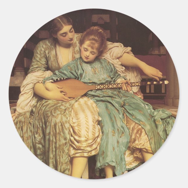 The Music Lesson Classic Round Sticker (Front)