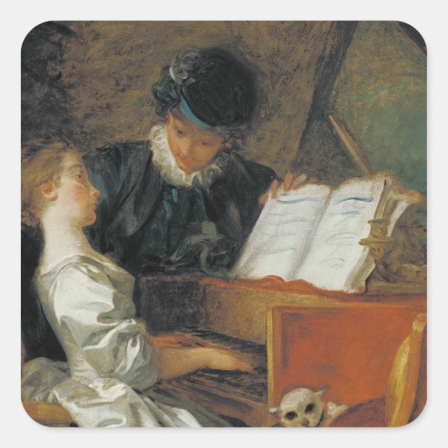 The Music Lesson Square Sticker (Front)