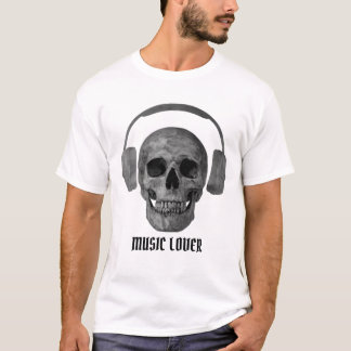 The Music Lover Skull Men -The Cool T-shirt 