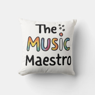 The Music Maestro Throw Pillow