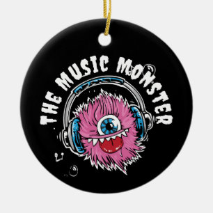 The Music Monster Personalized Ornament
