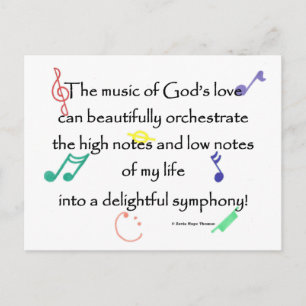 the music of God's love Postcard