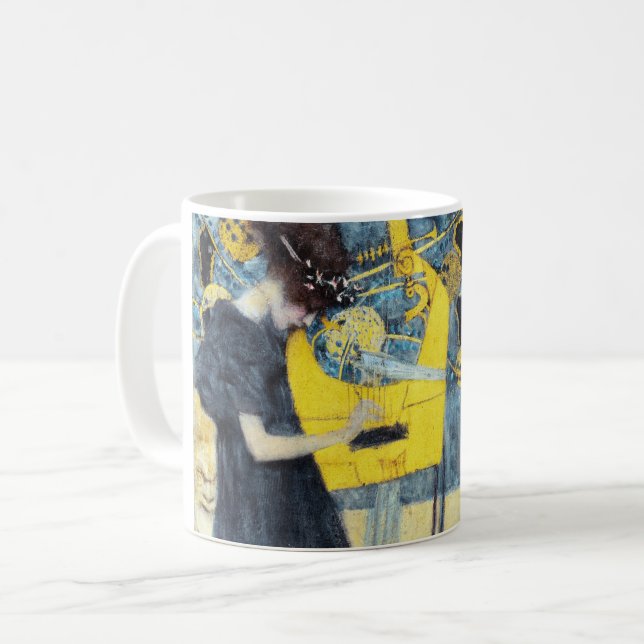The music painting by Gustav Klimt  Coffee Mug (Front Left)