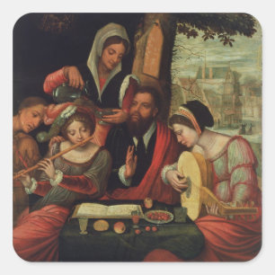 The Music Party Square Sticker