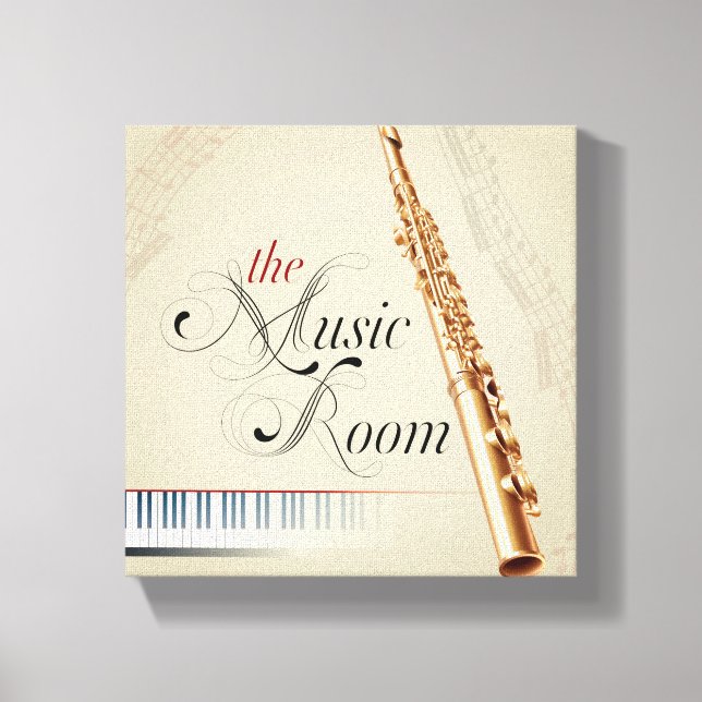 The Music Room Flute Canvas Print (Front)