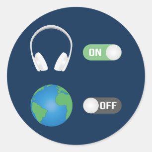 The Music Switch Classic Round Sticker
