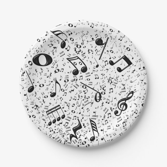 The musical notes paper plate (Front)