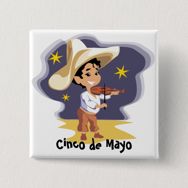 The musician - 2 inch square button (Front)
