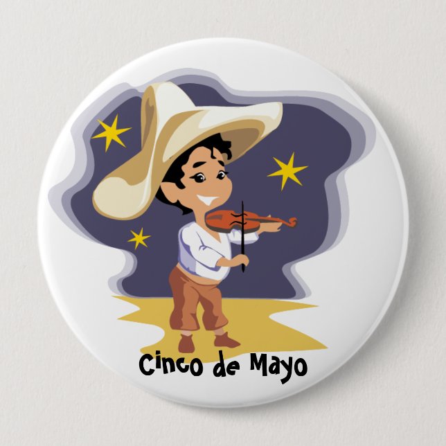The musician - 4 inch round button (Front)