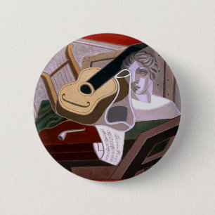 The Musician's Table by Juan Gris 2 Inch Round Button