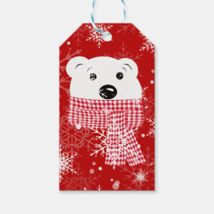 The muzzle of a polar bear, Christmas Gift Tags