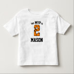 The MVP is 2 Basketball Sports Two 2nd Birthday Toddler T-shirt<br><div class="desc">This is a Custom Name "The MVP is 2" Basketball Sports Two 2nd Birthday Toddler T-Shirt!</div>