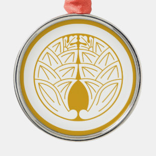 The Myoga is held in a circle Metal Ornament