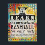 The Mysteries of Baseball - Funny Vintage Ad Postcard<br><div class="desc">Funny re-imagined vintage newspaper advertisement to 'Learn The Mysteries Of Baseball'</div>