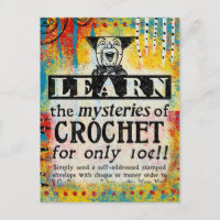 The Mysteries of Crochet - Funny Vintage Ad