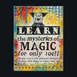 The Mysteries of Magic - Funny Vintage Ad Postcard<br><div class="desc">Funny re-imagined vintage newspaper advertisement to 'Learn The Mysteries Of Magic'</div>