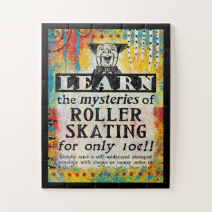 The Mysteries of Roller Skating - Funny Vintage Ad Jigsaw Puzzle