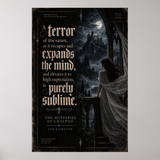 The Mysteries of Udolpho – Terror and the Sublime Poster