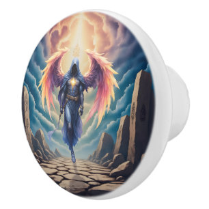 The Mystic Guardian of Hope  Ceramic Knob