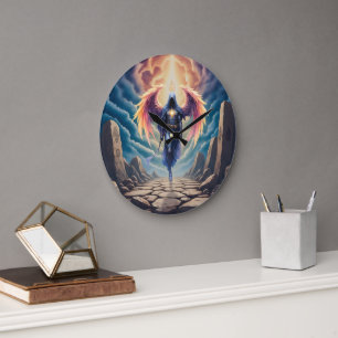 The Mystic Guardian of Hope Large Clock