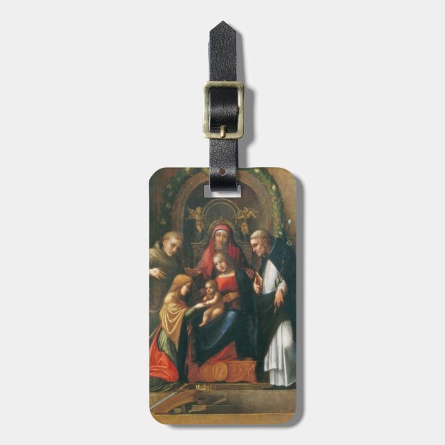 The Mystic Marriage of Saint Catherine Luggage Tag (Front Vertical)