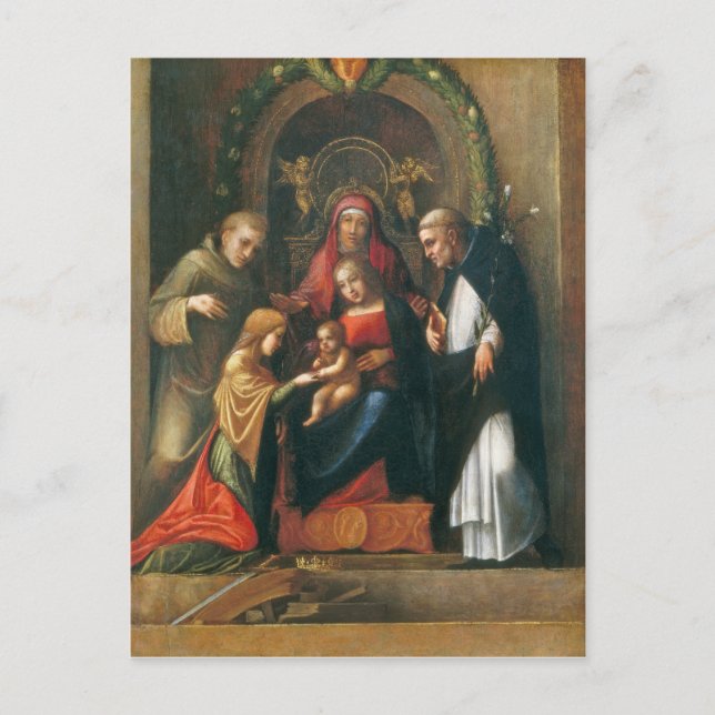The Mystic Marriage of Saint Catherine Postcard (Front)