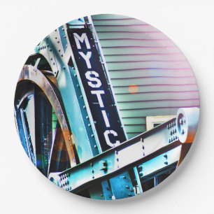 The Mystic River Drawbridge As I See It Paper Plate