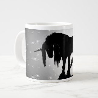 The Mystical Black Unicorn (hazy moon) Large Coffee Mug