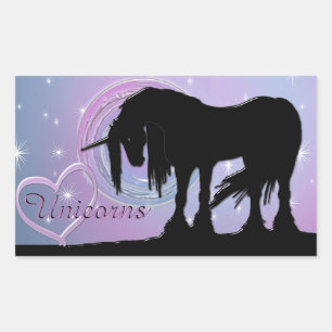 The Mystical Black Unicorn (Pastel Swirl) Sticker