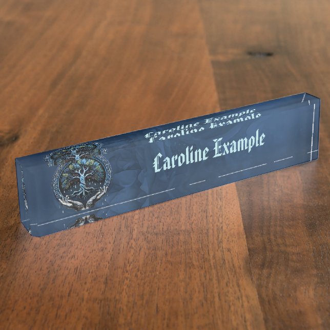  The mystical Celtic Tree of Life Nameplate (Side)