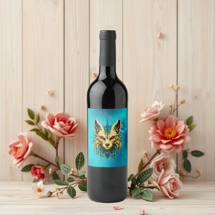 The mystical fox head, noble and mysterious.  wine label