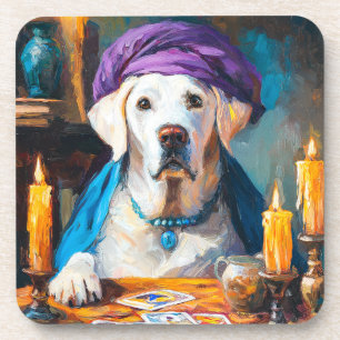 The Mystical Pooch   Funny Fortuneteller Dog Coaster