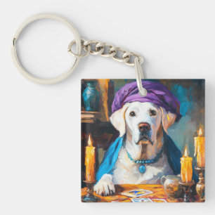 The Mystical Pooch Funny Fortuneteller Dog Keychain