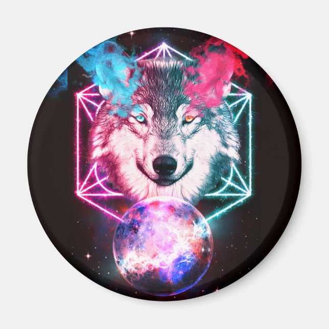 The Mystical Space Wolf Magnet (Front)