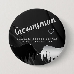 The Mystical Unicorn Wedding (Groomsman) 3 Inch Round Button