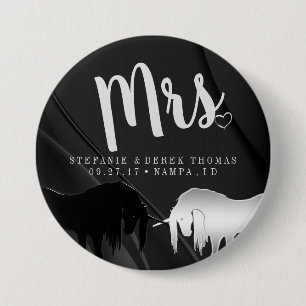 The Mystical Unicorn Wedding (Mrs) 3 Inch Round Button