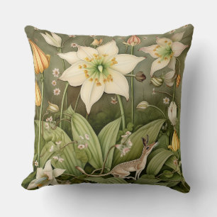 The Mythical World of the Whiskered Deer Mouse Throw Pillow