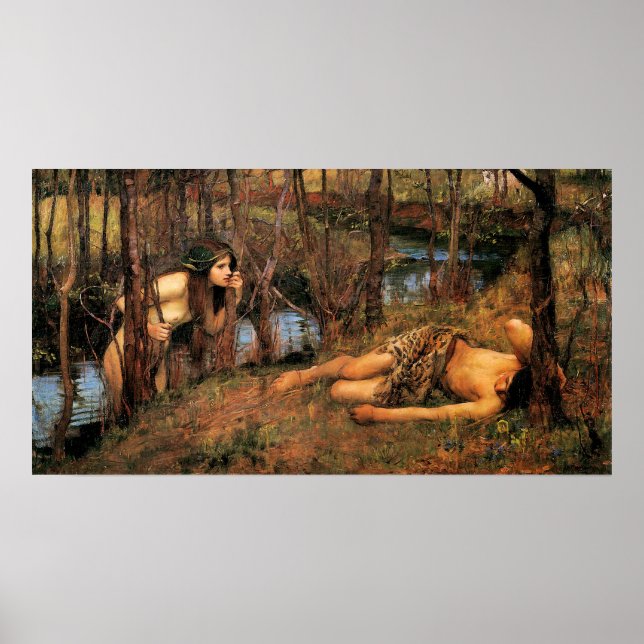 The Naiad by John William Waterhouse Poster (Front)