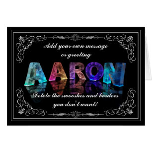 The Name Aaron in 3D Lights (Photograph)
