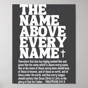 The Name Above Every Name Costume Jesus Christian  Poster