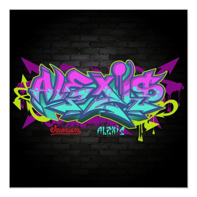 The name Alexis in graffiti Poster (Front)