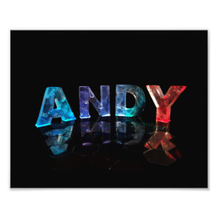 The Name Andy in Lights Photo Print