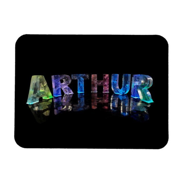 The Name Arthur in Lights Magnet (Horizontal)