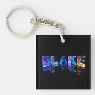 The Name Blake in 3D Lights Keychain
