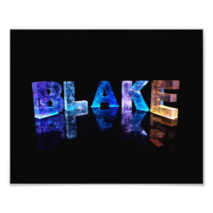 The Name Blake in 3D Lights Photo Print